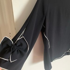 Zara navy blue blouse